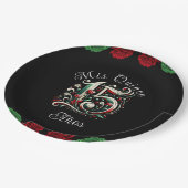 Assiettes En Carton Rouge Blanc Vert Mis Quince Anos 15 Quinceañera (Angle)