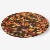 Assiettes En Carton Rouge clair Jaune d'automne Maple Feuilles (Angle)