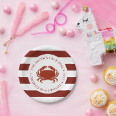 Assiettes En Carton Rouge customisé par ébullition de fruits de mer du (Fête)