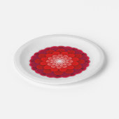Assiettes En Carton Rouge Floral Mandala-58566 (Angle)