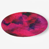 Assiettes En Carton Rouge foncé et violet Gras & Abstrait moderne (Angle)