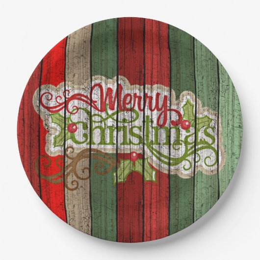 Assiettes En Carton Rouge foncé Vert Patiné Planes Motif (Devant)