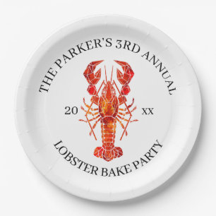 Assiettes En Carton Rouge Gâteau de homard