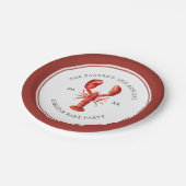 Assiettes En Carton Rouge | Gâteau de homard (Angle)