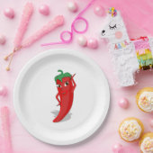 Assiettes En Carton Rouge Hot Pepper Diva Classic (Fête)