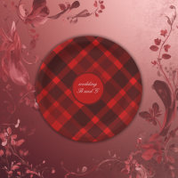 rouge noir écossais celtique tartan mariage motif