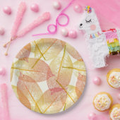 Assiettes En Carton Rouge or Jaune Feuilles Automne saison Motif (Fête)