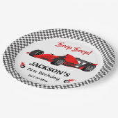Assiettes En Carton Rouge Racing voiture de 1er anniversaire plus mode (Angle)