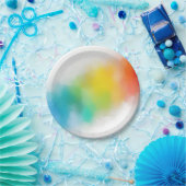 Assiettes En Carton Rouge rose tendance bleu violet vert jaune moderne (Fête)