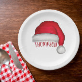 Assiettes En Carton Rouge Simple traditionnel Noël Père Noël