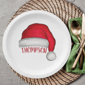 Assiettes En Carton Rouge Simple traditionnel Noël Père Noël