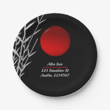 Rouge Zen Cercle rouge symbole soleil, personnalis