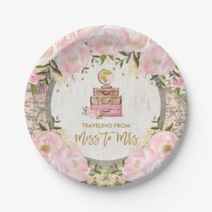 Assiettes En Carton Rougissent le déplacement floral de la Mlle à Mm