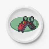 Assiettes En Carton Rouleau couleur rouge Dessous de verre à tour (Devant)