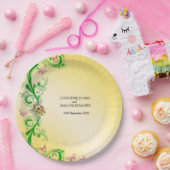 Assiettes En Carton Rouleaux et papillons (Fête)