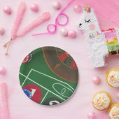 Assiettes En Carton Roulette Table avec puces et roue (Fête)