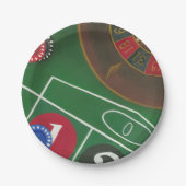 Assiettes En Carton Roulette Table avec puces et roue (Devant)
