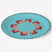 Assiettes En Carton Roulez les matrices rouges (Angle)