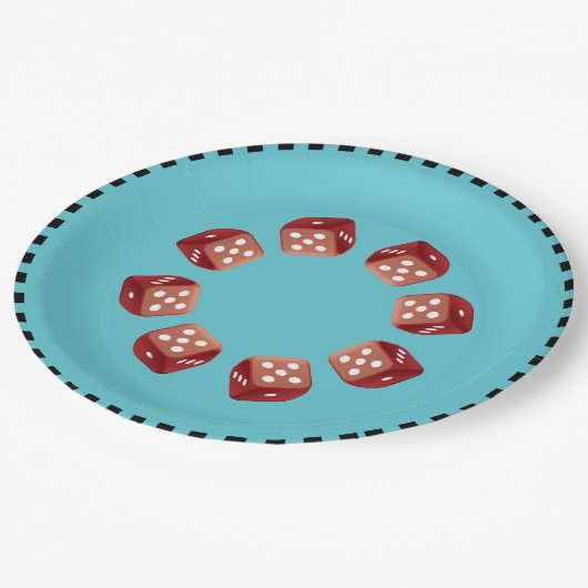 Assiettes En Carton Roulez les matrices rouges (Angle)