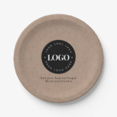 Assiettes En Carton Round Circle Custom Company Logo Rustique Kraft (Devant)