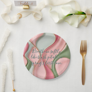 Assiettes En Carton Round paper plate in stylish graphic