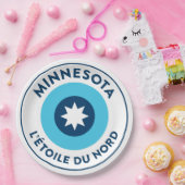 Assiettes En Carton Roundel du drapeau de l'État du Minnesota (Fête)