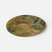 Assiettes En Carton Rousseau Jungle Tropical Tiger Art (Angle)