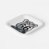 Assiettes En Carton Route 66 Plaque carré (Angulaire)