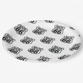 Assiettes En Carton Route 66 plaque en papier petit panneau. (Angle)