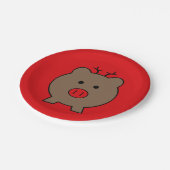 Assiettes En Carton Roy le cochon de Noël (Angle)