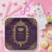 Assiettes En Carton Royal Amethyst Quinceañera, coutume (Fête)