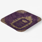 Assiettes En Carton Royal Amethyst Quinceañera, coutume (Angulaire)