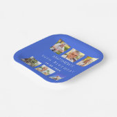 Assiettes En Carton Royal bleu photo collage fête d'anniversaire (Angulaire)