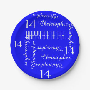 Assiettes En Carton Royal Blue 14th Birthday Party Liste des noms
