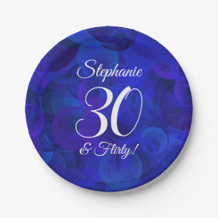 Assiettes En Carton Royal Blue 30 et Flirty Birthday Party