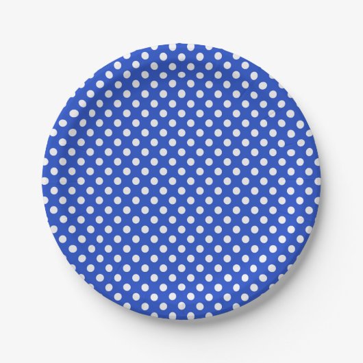 Assiettes En Carton Royal Blue Combination Pois par STaylor (Devant)