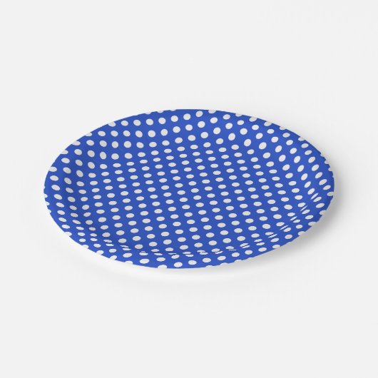 Assiettes En Carton Royal Blue Combination Pois par STaylor (Angle)