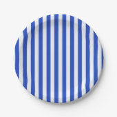 Assiettes En Carton Royal Blue Combination Stripes par Shirley Taylor (Devant)