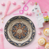 Assiettes En Carton Royal Blue fleur sauvage Floral Mariage en céramiq (Fête)