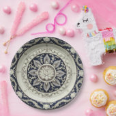 Assiettes En Carton Royal Blue fleur sauvage Floral Mariage en céramiq (Fête)