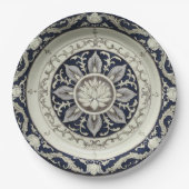 Assiettes En Carton Royal Blue fleur sauvage Floral Mariage en céramiq (Devant)