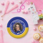 Assiettes En Carton Royal Blue & Gold Casquette & Diplôme photo (Fête)