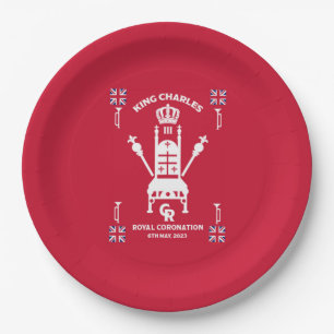 Assiettes En Carton Royal Coronation King Charles III