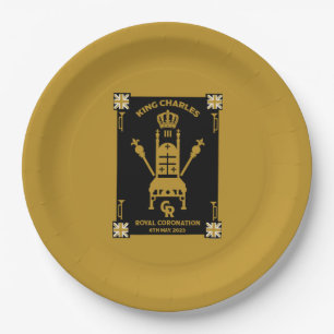 Assiettes En Carton Royal Coronation King Charles III
