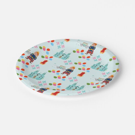 Assiettes En Carton Royal Prince Boy fête d'anniversaire (Angle)
