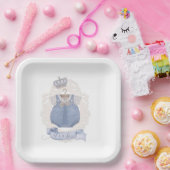 Assiettes En Carton Royal Prince C'est un Baby shower garçon (Fête)
