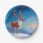 Assiettes En Carton Royal Reindeer | Joyeuses fêtes Joyeux Noël (Devant)