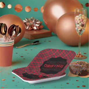 Assiettes En Carton Royal Stewart tartan de Noël du clan écossais