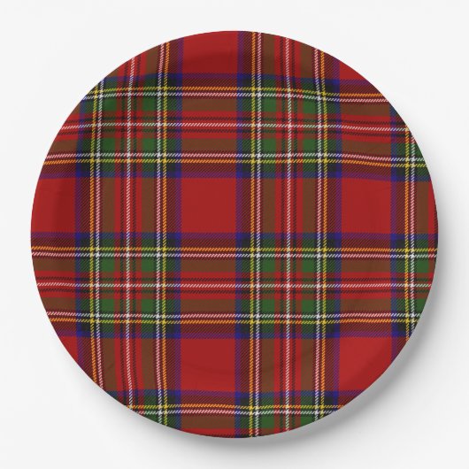 Assiettes En Carton Royal Stewart Tartan Plaid Scottish Motif (Devant)
