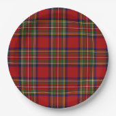 Assiettes En Carton Royal Stewart Tartan Plaid Symétrie Motif  (Devant)